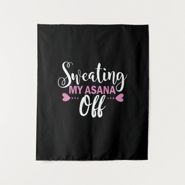 Yoga Lover | Meine Asana abschwitzen Wandteppich (Vorderseite)