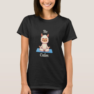 Yoga Lover - Om - Achtsamkeit - niedlicher Llama - T-Shirt