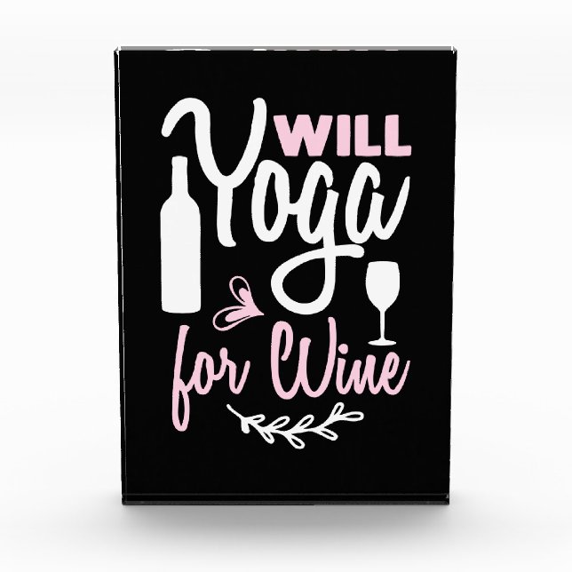 Yoga Lover | Wird Yoga für Wein Fotoblock (Vorderseite)
