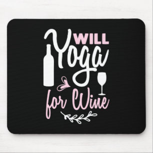 Yoga Lover Wird Yoga für Wein Mousepad