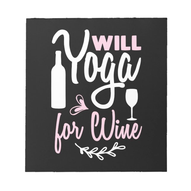 Yoga Lover | Wird Yoga für Wein Notizblock (Vorderseite)