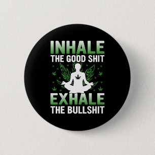 Yoga Lover Yoga atmet das Gute Button