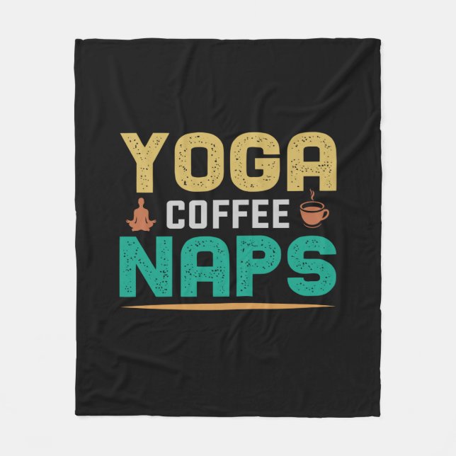 Yoga Lover | Yoga Coffee Naps Fleecedecke (Vorderseite)