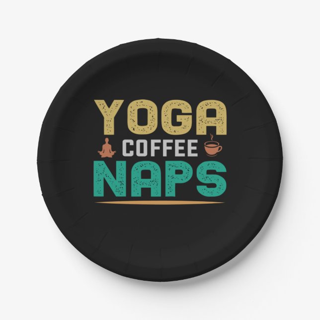Yoga Lover | Yoga Coffee Nickerchen Pappteller (Vorderseite)