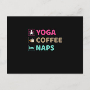 Yoga Lover   Yoga Coffee Nickerchen Postkarte