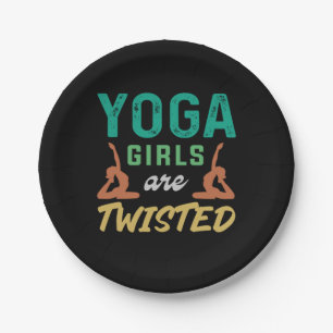 Yoga Lover Yoga Girls sind geflechtet Pappteller