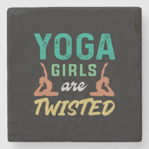 Yoga Lover Yoga Girls sind geflechtet Steinuntersetzer