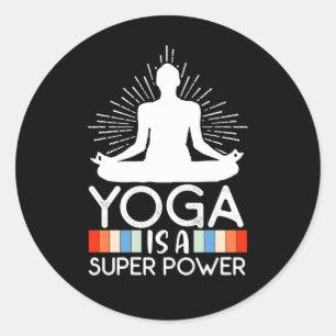 Yoga Lover Yoga ist ein Super-Power Runder Aufkleber