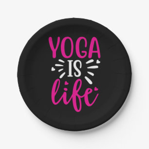 Yoga Lover Yoga ist Leben Pappteller