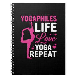 Yoga Lover   Yoga Life Liebe Yoga Wiederholung Notizblock