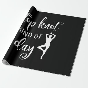 Yoga Lover Yoga Top Knot Art Day Geschenkpapier