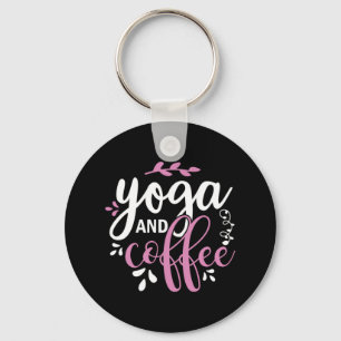 Yoga Lover Yoga und Kaffee Schlüsselanhänger