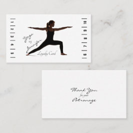Yoga Loyality Punch Card Silhouette Visitenkarte