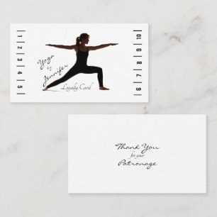 Yoga Loyality Punch Card Silhouette Visitenkarte