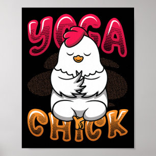 Yoga-Mädchen beim Yoga-Meditation Poster