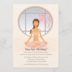 Yoga-Mädchen-Einladung Einladung