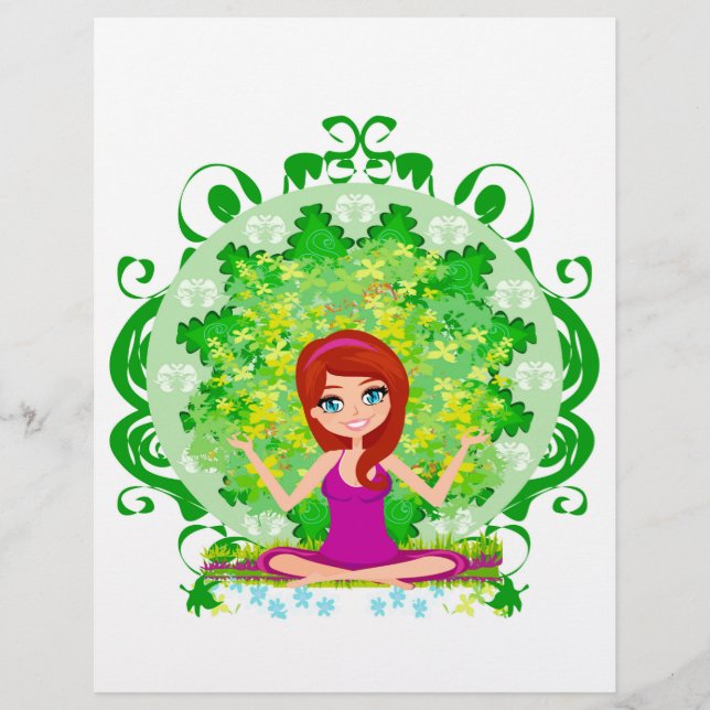 Yoga-Mädchen Flyer (Vorne)