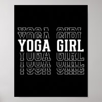 Yoga-Mädchen Lustiger geschichteter Text Tochter J