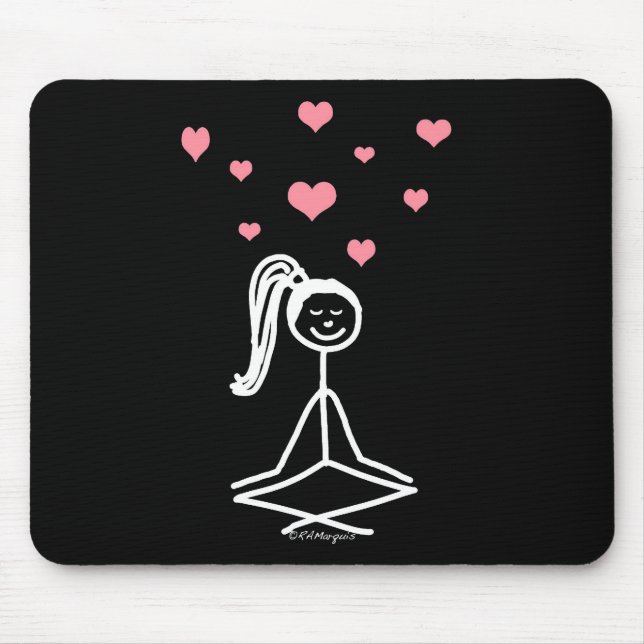 Yoga-Mädchen Mousepad (Vorne)