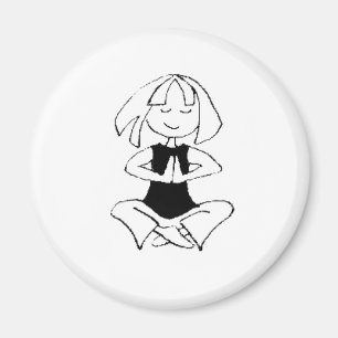 Yoga-Mädchen namaste Magnet