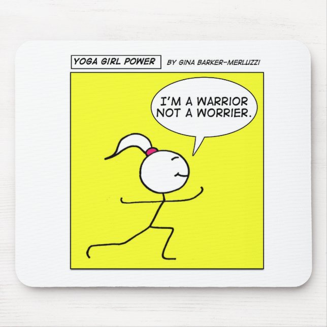 Yoga-Mädchen-Power Mousepad (Vorne)