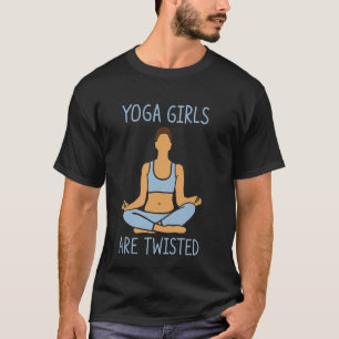 Yoga-Mädchen sind verdrehte Übungen Meditation Wit T-Shirt