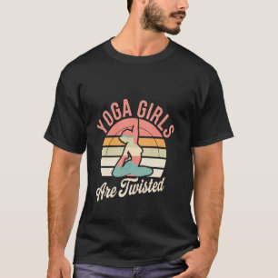 Yoga-Mädchen sind verdrehte Übungsmeditationswitze T-Shirt