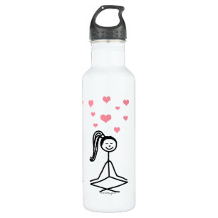Yoga-Mädchen-Wasser-Flasche, 24oz Edelstahlflasche