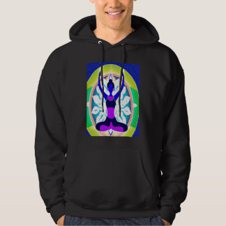 Yoga-Mädchen Weibliche Sonnengruß-Meditation Chakr Hoodie