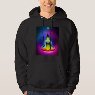 Yoga-Mädchen Weibliche Sonnengruß-Meditation Chakr Hoodie