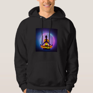 Yoga-Mädchen weibliche Sonnengruß-Meditation Chakr Hoodie
