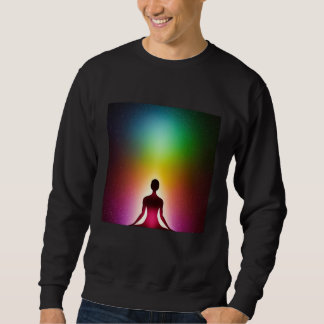 Yoga-Mädchen Weibliche Sonnengruß-Meditation Chakr Sweatshirt