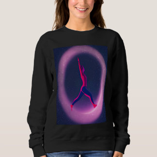 Yoga-Mädchen weibliche Sonnengruß-Meditation Chakr Sweatshirt
