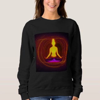 Yoga-Mädchen Weibliche Sonnengruß-Meditation Chakr Sweatshirt