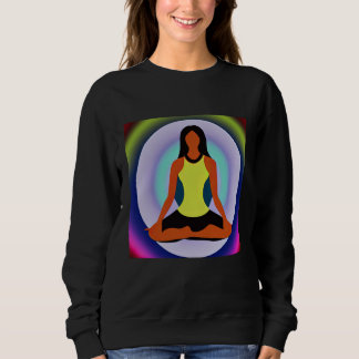 Yoga-Mädchen Weibliche Sonnengruß-Meditation Chakr Sweatshirt