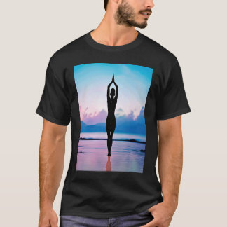 Yoga Mädchen Weibliche Sonnengruß-Meditation Chakr T-Shirt