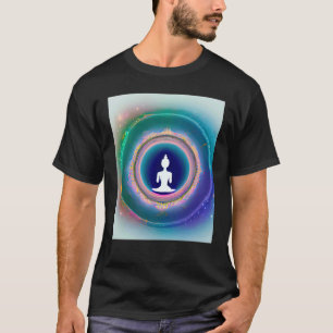 Yoga-Mädchen weibliche Sonnengruß-Meditation Chakr T-Shirt