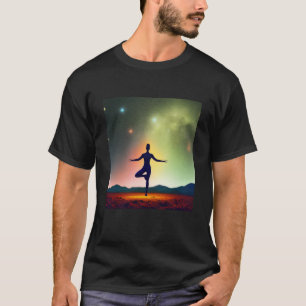 Yoga-Mädchen weibliche Sonnengruß-Meditation Chakr T-Shirt