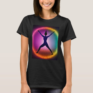 Yoga-Mädchen Weibliche Sonnengruß-Meditation Chakr T-Shirt