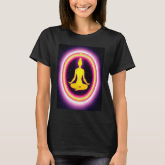 Yoga-Mädchen weibliche Sonnengruß-Meditation Chakr T-Shirt
