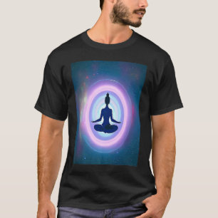 Yoga-Mädchen weibliche Sonnengruß-Meditation Chakr T-Shirt