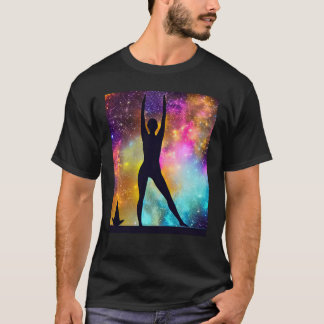 Yoga-Mädchen weibliche Sonnengruß-Meditation Chakr T-Shirt