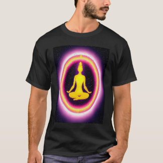 Yoga-Mädchen weibliche Sonnengruß-Meditation Chakr T-Shirt
