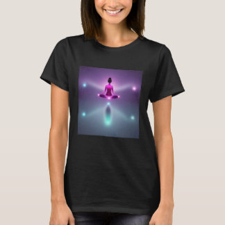 Yoga-Mädchen Weibliche Sonnengruß-Meditation Chakr T-Shirt
