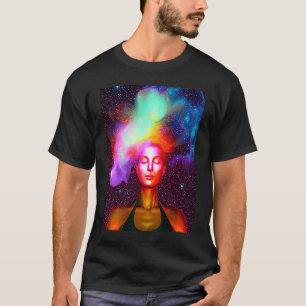 Yoga-Mädchen weibliche Sonnengruß-Meditation Chakr T-Shirt