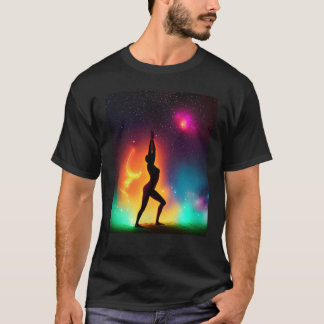Yoga-Mädchen Weibliche Sonnengruß-Meditation Chakr T-Shirt