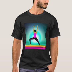 Yoga-Mädchen weibliche Sonnengruß-Meditation Chakr T-Shirt
