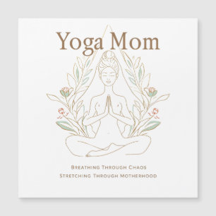 Yoga-Mama atmet durch die Mutterschaft Magnetkarte