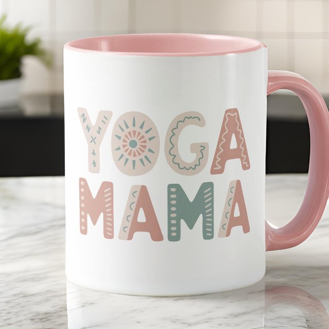 Yoga Mama Boho Pastel Classic Tasse (Von Creator hochgeladen)