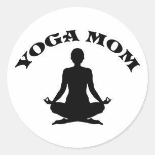 Yoga-Mama Runder Aufkleber